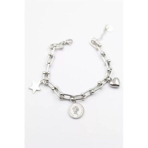 Charm Tfn Zincir Bileklik - Gümüş