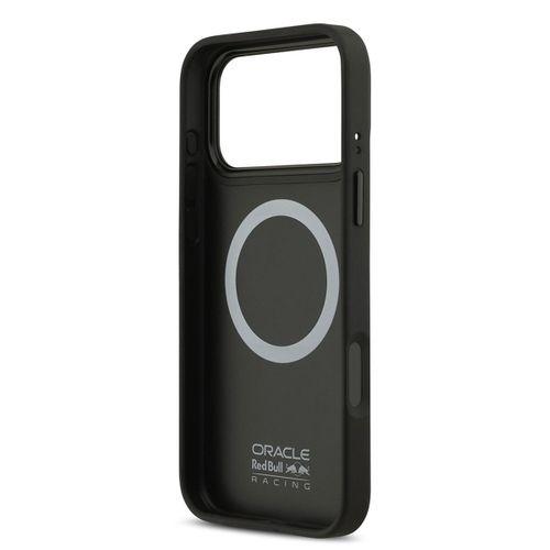 Apple iPhone 17 Pro Max Kılıf Redbull Orjinal Lisanslı M-safe Şarj Özellikli Kırmızı Halka ve Logo Kabartmalı PU Deri Kapak