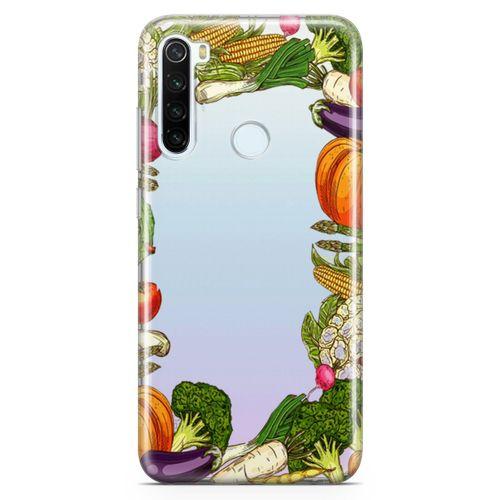 Xiaomi Redmi Note 8 Kılıf Vegan Yiyecekler Arka Kapak Koruma Desenli Full Koruyucu