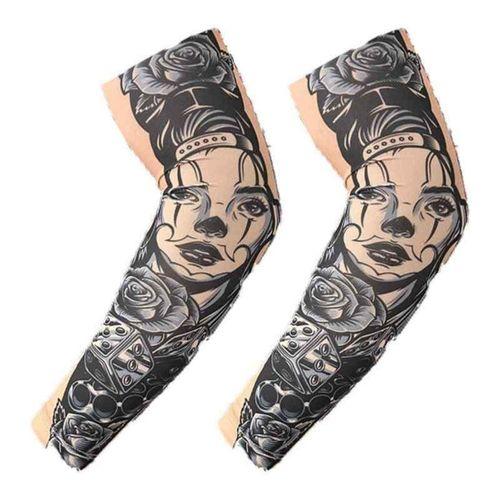 SEVGENT Giyilebilir Kol Dövmesi  Çorabı 3D Baskılı 2 Adet 001