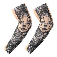 SEVGENT Giyilebilir Kol Dövmesi  Çorabı 3D Baskılı 2 Adet 001