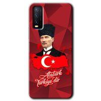 Vivo Y20 Kılıf HD Desen Baskılı Arka Kapak - Atatürkiye