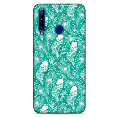 Huawei Y6P Kılıf Desenli Özel Seri Tüyler (45) Liquid Air Kılıf