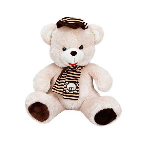 001521 Şapkalı Atkılı Peluş Ayı 50 cm