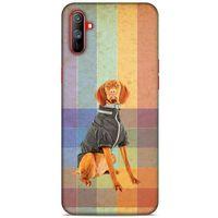 Oppo Realme C3 Kılıf Köpek Kıyafetleri (36) Glitter Kılıf Alman Pointer