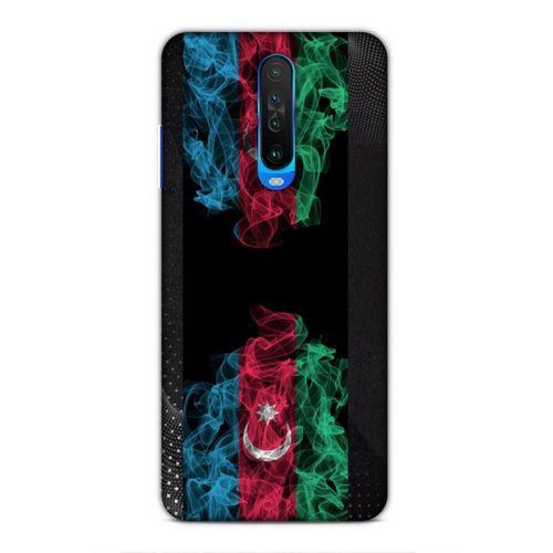 Xiaomi Poco X2 Uyumlu Kılıf Azarbaijan (5) Koruma Kabı Azeri Bayrak İllustre