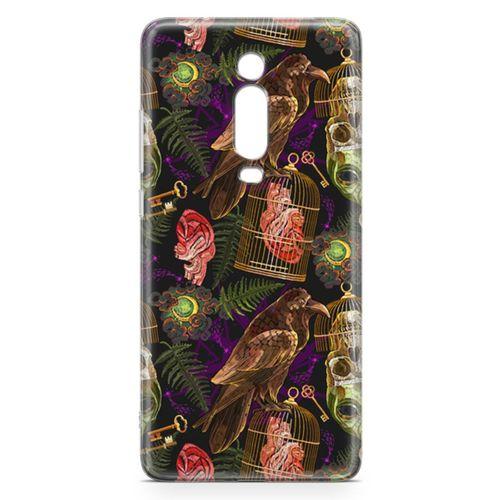 Xiaomi Redmi K20 Pro Premium Kılıf Tarot Gotik Kuzgun Arka Kapak Koruma Desenli Full Koruyucu