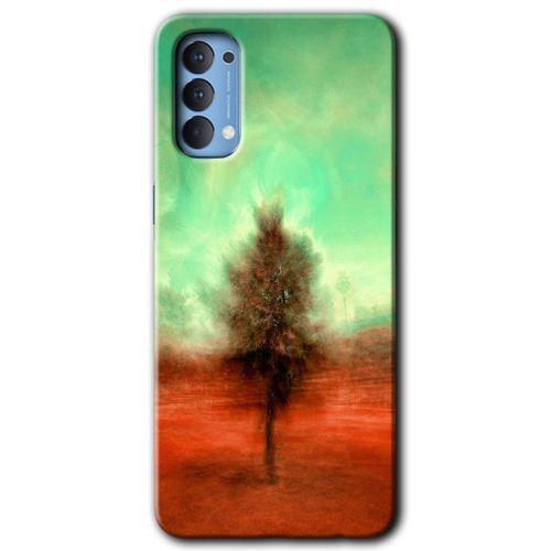 Potkal Hediye Fabrikası Oppo Reno 4 Kılıf HD Desen Baskılı Arka Kapak - Outlines Paint