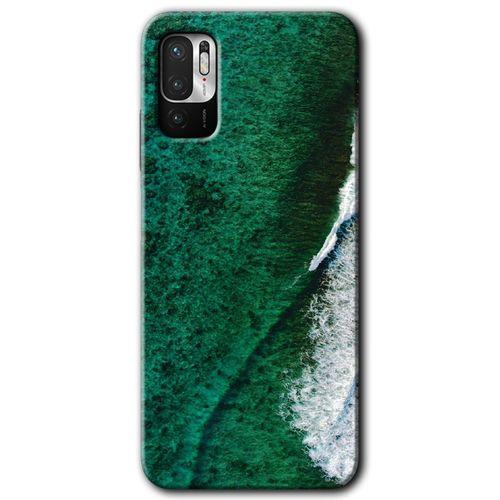 Potkal Hediye Fabrikası Poco M3 Pro Kılıf HD Desen Baskılı Arka Kapak - Yeşil Okyanus