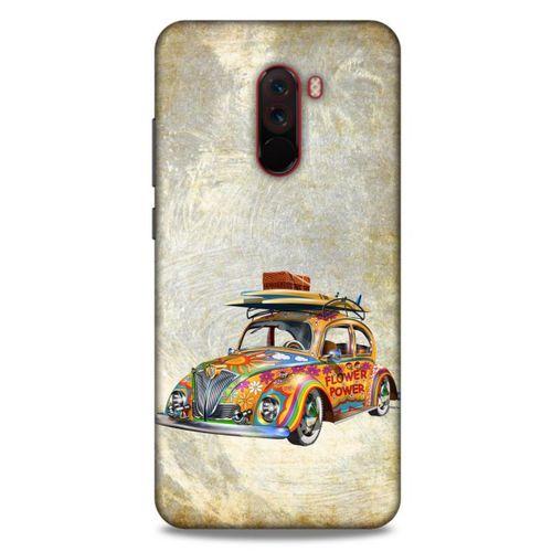 Retro (36) Desen Glitter Kılıf Renkli Xiaomi Pocophone F1 Kılıf