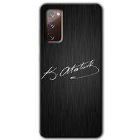 MRCİLETİSİM Samsung Galaxy S20 FE Kılıf Baskılı Kapak - İmza Atatürk +Tam Ekran Koruyucu