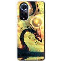 Huawei Nova 9 Kılıf HD Desen Baskılı Arka Kapak - Digital Dragon + Kırılmaz Cam
