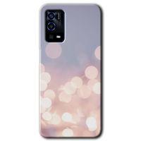 Oppo A55 Kılıf HD Desen Baskılı Arka Kapak + Temperli Cam - Blur Lights