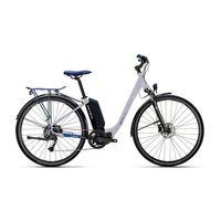 Carraro E-Time Venus Hidrolik Fren 28 Jant Elektrikli Şehir Bisikleti Mat Gümüş-Siyah/Koyu Mavi 43 cm