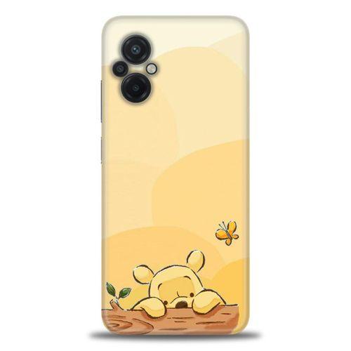 Xiaomi Poco M5 Kılıf HD Baskılı Kılıf - Winnie ve Kelebek + Tam Ekran Koruyucu