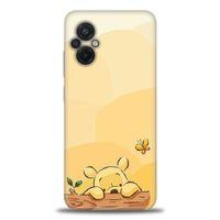 Xiaomi Poco M5 Kılıf HD Baskılı Kılıf - Winnie ve Kelebek + Tam Ekran Koruyucu