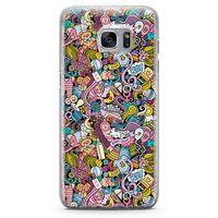 Samsung Galaxy S7 Edge Kılıf Erkek Bebek Giyim Doodle Arka Kapak Koruma Desenli Full Koruyucu