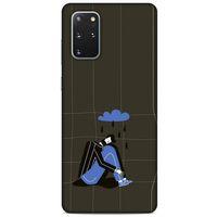 Samsung Galaxy S20 Plus Kılıf Depresyon (33) Hybrid Kılıf Kahve Toz Pembe