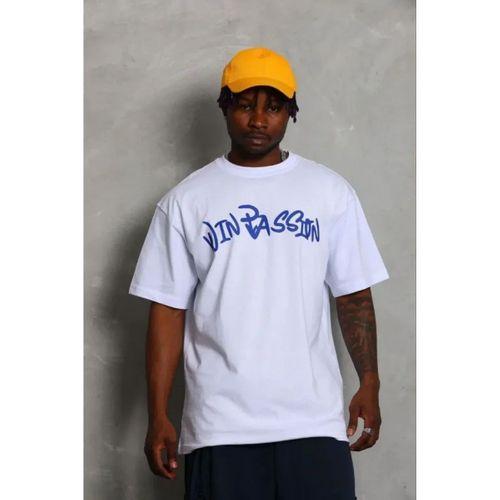 Erkek Baskılı T-Shirt Kısa Kol Bisiklet Yaka Regular Fit Rahat Kalıp Günlük Tişört - Beyaz