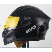 SEVGENT Kask Çeneli Gözlüklü Evo Parlak Siyah 31602 -M-