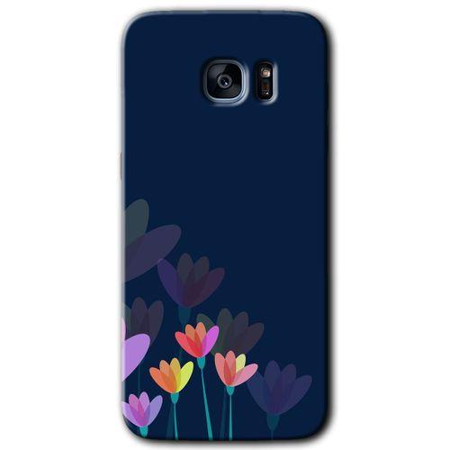 Samsung Galaxy S7 Edge Kılıf HD Desen Baskılı Arka Kapak - Çizim Çiçekleri