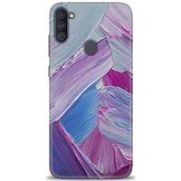 Samsung Galaxy M11 Kılıf HD Baskılı Kılıf - Purple + Tam Ekran Koruyucu