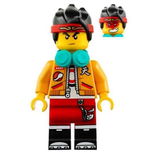 Lego Minifigür Monkie Kid Bright Light Orange Open Jacket mk019