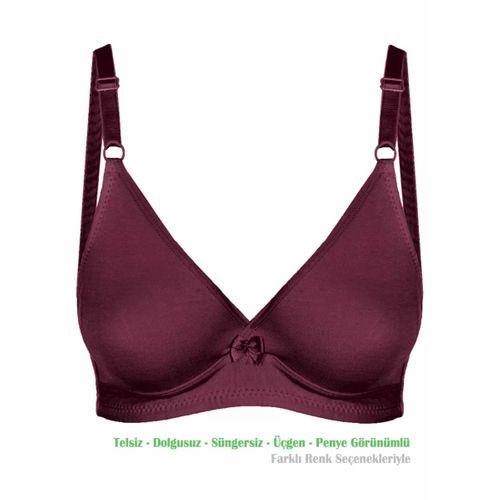 Alışveriş Meydanı Kadın Bordo Basic Üçgen Penye Sütyen