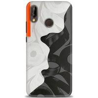 Huawei P20 Lite Kılıf HD Baskılı Kılıf - Turuncu Çizgi + Tam Ekran Koruyucu