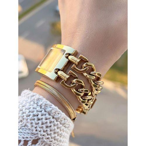 Tom Jones Zincir Kordon Kararma Renk Atma Yapmaz 3 Atm Suya Dayanıklı Kadın Kol Saati BTJ.YN10031.2