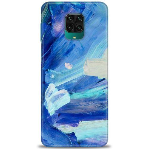 Xiaomi Redmi Note 9S Kılıf HD Baskılı Kılıf - Mavi Beyaz + Tam Ekran Koruyucu
