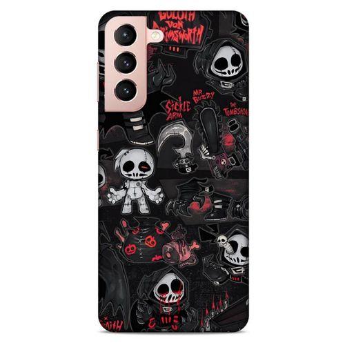 Samsung Galaxy S21 Uyumlu Kılıf Motorsiklet (30) Silicone Case İskelet
