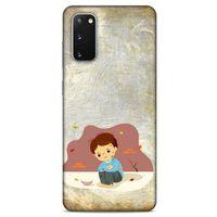 Samsung Galaxy S20 Kılıf Depresyon (10) Full Koruma Kılıfı Yeşil Turuncu