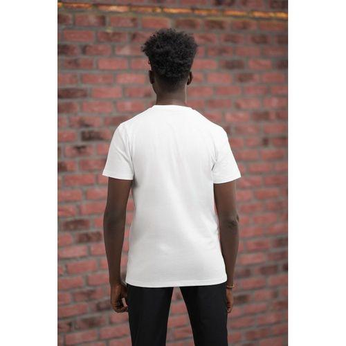 Slim Fit Sıfır Yaka Baskılı Pamuklu T-Shirt