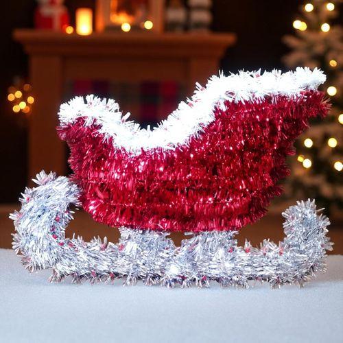 YÜKSEK KALİTE YILBAŞI DEKORU NOEL BABA KIZAĞI DEKORU METALİK YILBAŞI VİTRİN DEKORLARI 25X36 CM