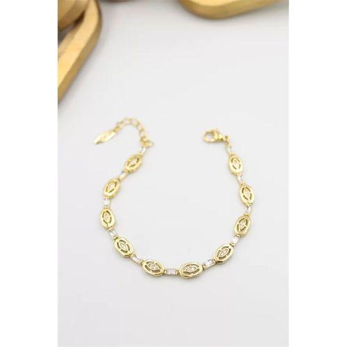 Taşlı Xuping Bileklik - Altın