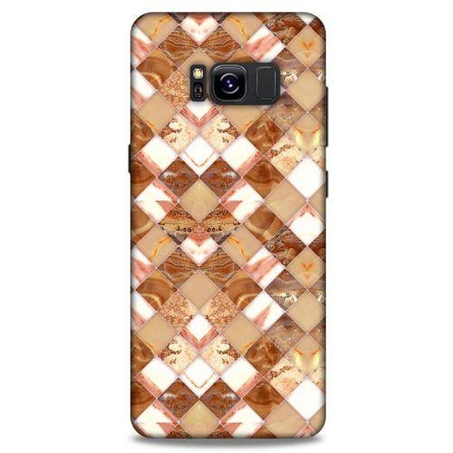 Mermer Desenli (24) Tema Darbe Emici Kılıf Kestane Samsung Galaxy S8 Kılıf