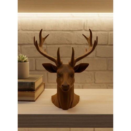 Kahverengi Geyik Biblo 23 Cm Dekoratif Şık Tasarım