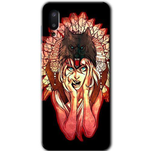 Potkal Hediye Fabrikası Samsung Galaxy A02 Kılıf HD Desen Baskılı Arka Kapak - Kurt Kız