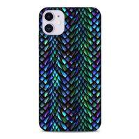 Apple Iphone 11 Kılıf Dragons (1) Kılıfı Ejderha Pulları Rainbow