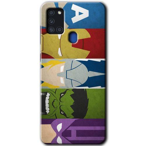 Potkal Hediye Fabrikası Samsung Galaxy A21s Kılıf HD Desen Baskılı Arka Kapak - Avengers-1