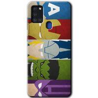 Potkal Hediye Fabrikası Samsung Galaxy A21s Kılıf HD Desen Baskılı Arka Kapak - Avengers-1