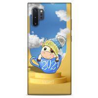 Samsung Galaxy Note 10 Plus Kılıf FunnyMaX (3) Kapak Sarı Kupa Köpek