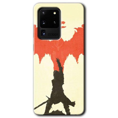 Potkal Hediye Fabrikası Samsung Galaxy S20 Ultra Kılıf HD Desen Baskılı Arka Kapak - Dragon Hunter 1
