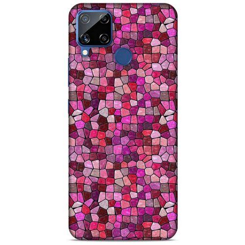 Realme C15 Uyumlu Kılıf Pembe Delisi (16) Kalın Kılıf Suluboya