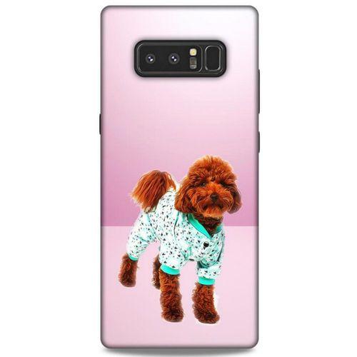 Samsung Galaxy Note 8 Kılıf Köpek Kıyafetleri (33) Hybrid Kılıf Poodle Pijama