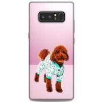 Samsung Galaxy Note 8 Kılıf Köpek Kıyafetleri (33) Hybrid Kılıf Poodle Pijama