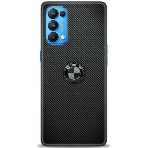 Oppo Reno 5 Pro Kılıf HD Baskılı Kılıf - Bmw Siyah + Tam Ekran Koruyucu