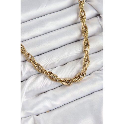 316L Çelik Halat Model Gold Renk Kadın Kolye