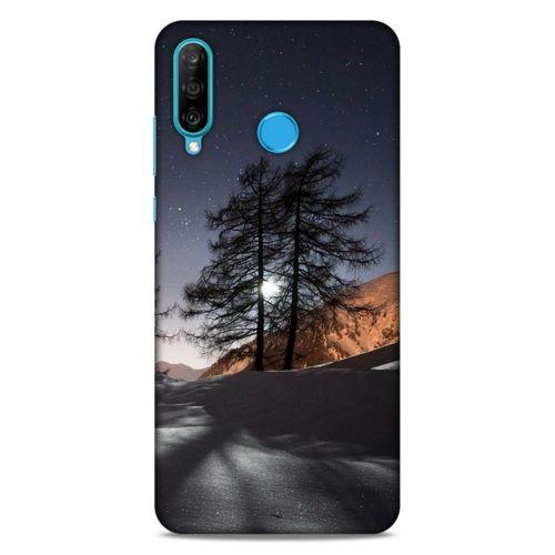Lopard Huawei P30 Lite Uyumlu Kılıf Gece'S (48) Bumper Kılıf Kış Manzara